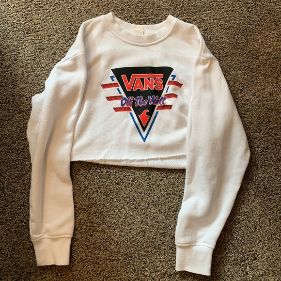 Vans Tops - Vans Off The Wall - Cropped Hoodie